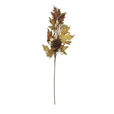 30″ Autumn Thanksgiving Leaf and Berry Artificial Fall Spray