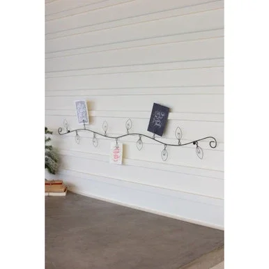 35.5″ Chocolate Brown Wire Christmas Bulb Card Holder