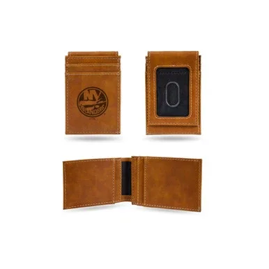 4″ Brown NHL New York Islanders Front Pocket Wallet