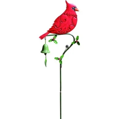 47″ Red and Black Traditional Christmas Cardinal Yard Stake