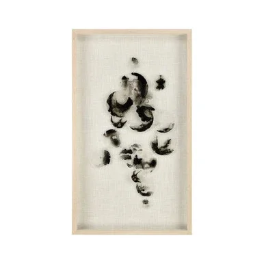 47” White and Black Chauvet Cave Wooden Frame Wall Art Decor