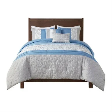510 Design Donnell Polyester 5-Piece Comforter Set With Blue Finish 5DS10-0246