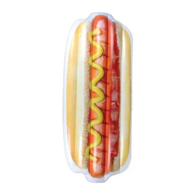 59″ Inflatable Hot Dog with Mustard Swimming Pool Float