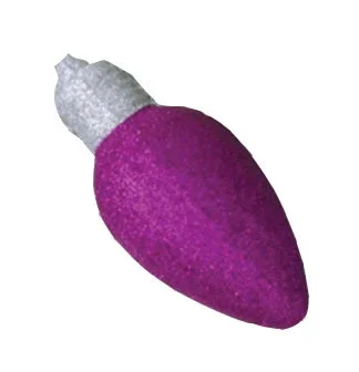 6″ Pink Shatterproof Glitter C7 Light Bulb Shape Christmas Ornament