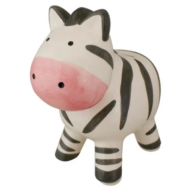 7.25″ Children’s Nursery Ceramic Zebra Coin Bank