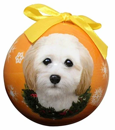 “Cockapoo Christmas Ornament” Shatter Proof Ball Easy To Personalize