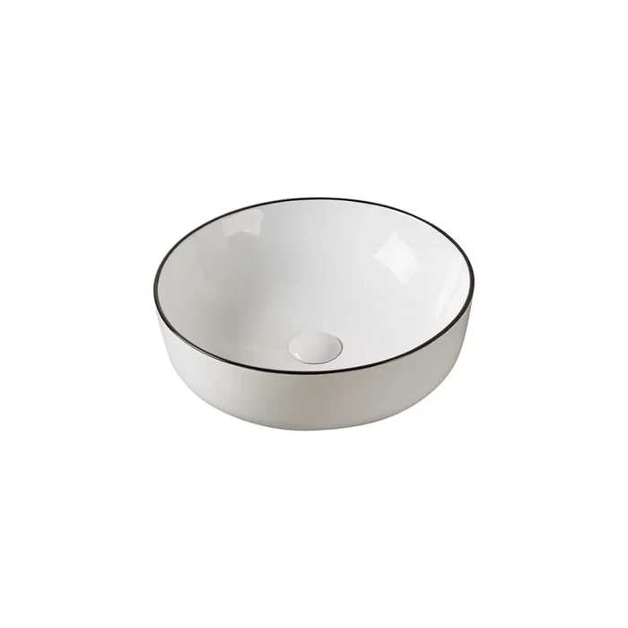 A and E Bath and Shower Delly 16-1/2″ Circular Ceramic Vessel Bathroom Sink