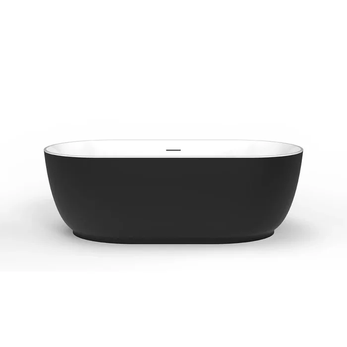 A and E Bath and Shower Jorimi 67″ Free Standing Acrylic and Fiberglass Soaking Tub with Center Drain and Overflow