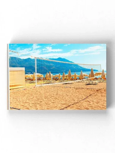 A Beach Volleyball Net Wrapped Canvas -Image by Shutterstock