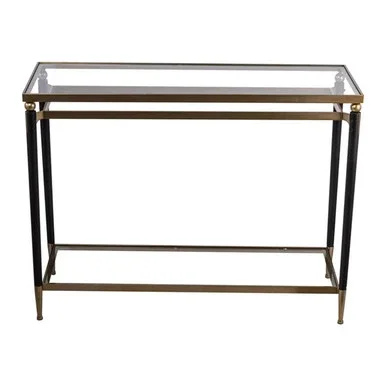 AB Home Modern Modern Chic Console Table With Gold And Black Finish 44119