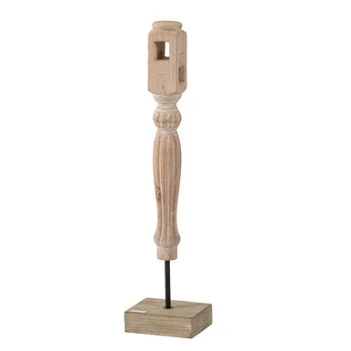 AB Home Transitional Wooden Pin Table Top Decor With Natural And Black 48350