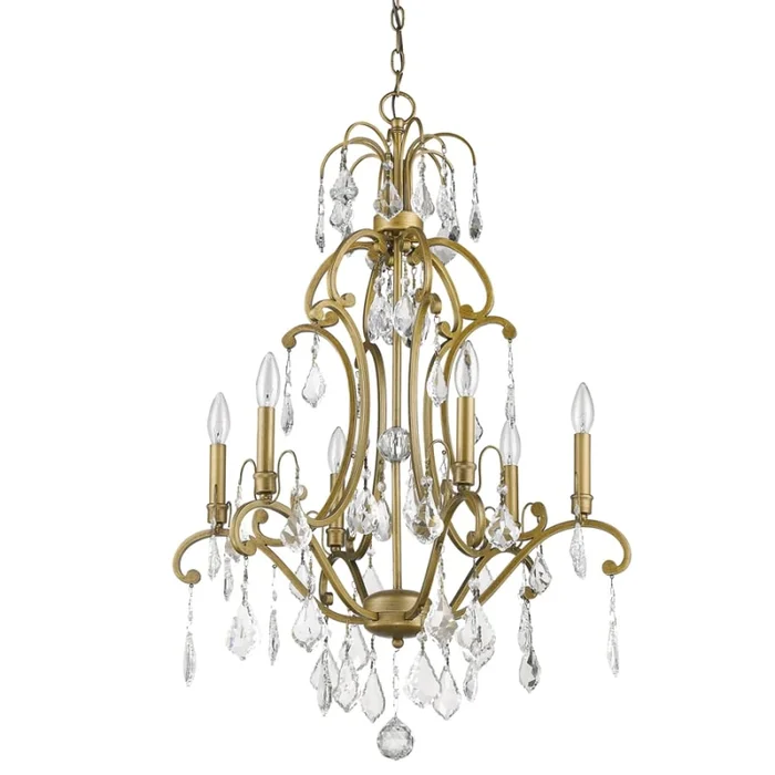 Acclaim Lighting Claire 6 Light 24″ Wide Taper Candle Chandelier with Crystal Accents