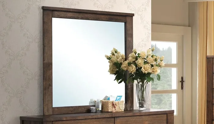 Acme Merrilee Landscape Mirror in Oak 21684