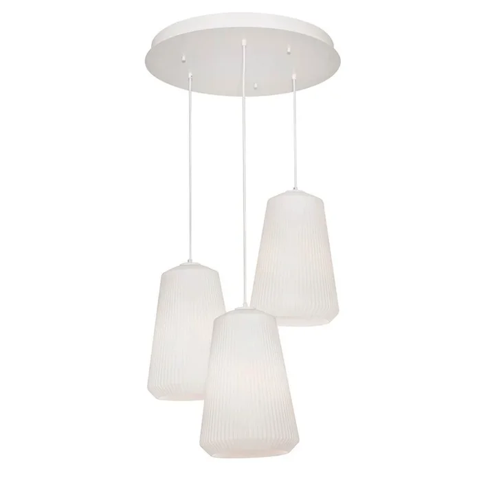 AFX Lighting Isla 3 Light Round Pendant,120V,White