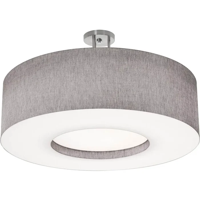 AFX Lighting Montclair 30” Med Base Semi-Flush,Sn,Gy
