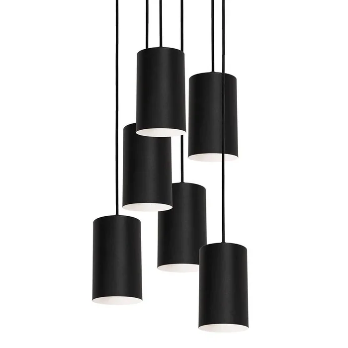 AFX Lighting Tyke 24” 6 Light Round Pendant – Bk
