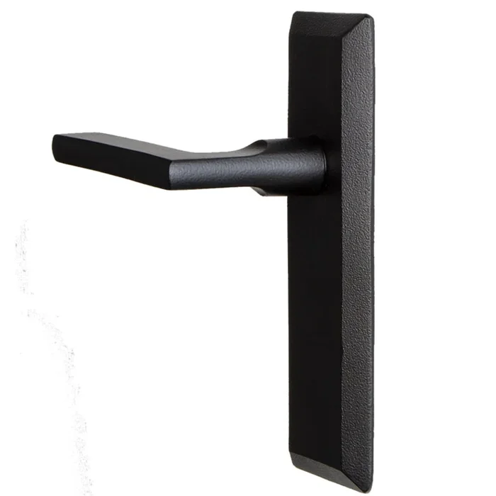 Ageless Iron Keep – Rustic Cast Iron Left Handed Non Turning One Sided Single Dummy Door Handle with Dirk Lever