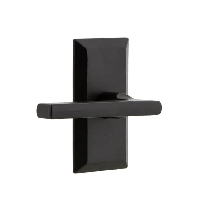 Ageless Iron Vale – Rustic Cast Iron Non-Turning Two-Sided Dummy Lever Set with Straight Dirk Lever