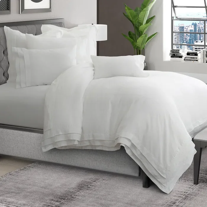 AICO Furniture – Addison 6 Piece Queen Duvet Set”White – BCS-QD06-ADISN-WHT