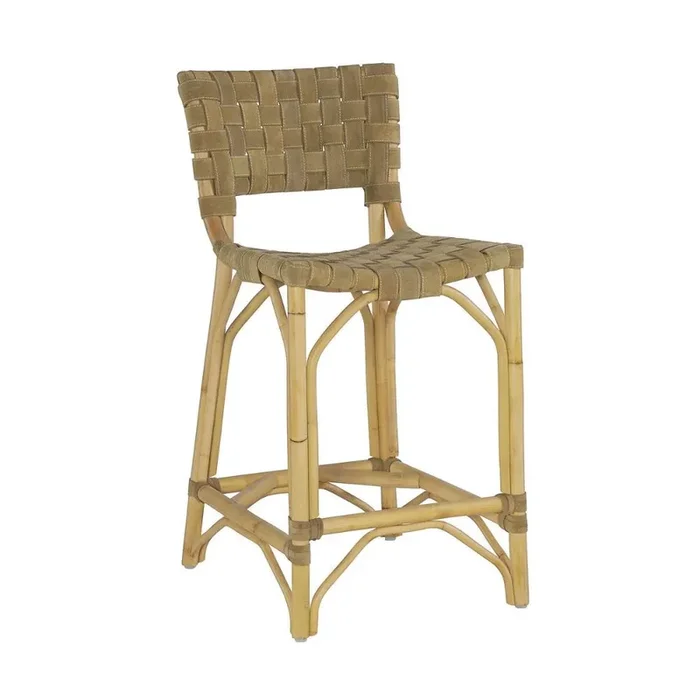 Alexander Olive Suede Counter Chair