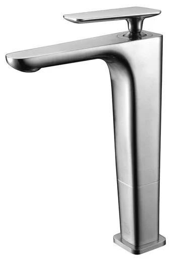 ALFI brand Brushed Nickel Tall Single Hole Modern Bathroom Faucet AB1778-BN