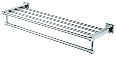 ALFI brand Polished Chrome Towel Bar And Shelf Bathroom Accessory AB9596