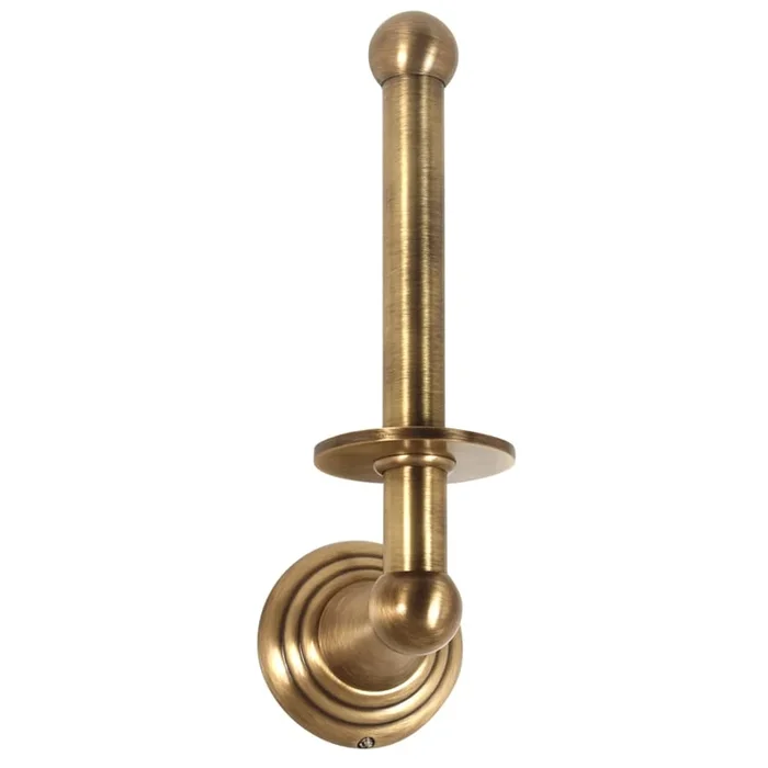 Alno Embassy Series 8-5/8 Inch Tall Vertical Single Post Drop Down Toilet Paper Holder