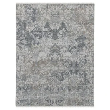 Amer Rugs Kohinoor Infram Gray Hand-Knotted Wool 8’x10′ Area Rug KOH70810