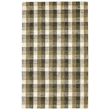 Amer Rugs Tartan Cartwell 5′ x 7’6″ Area Rug With Khaki Finish TRA50576