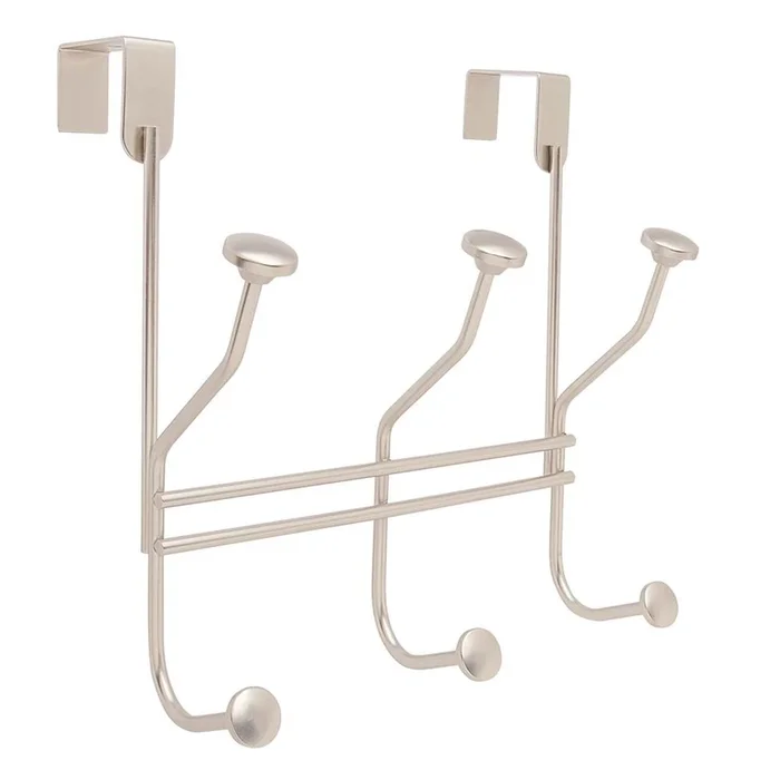 Amerock 3 Hook Silver Over-the-Door Hook Rack