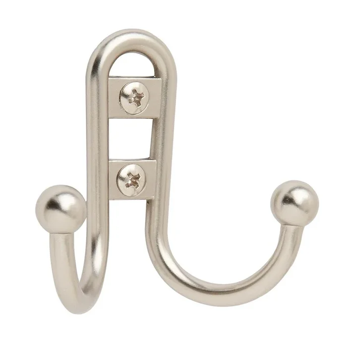 Amerock Double Prong Silver Robe Hook