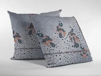 Amrita Sen Broadcloth Zippered Pillow With Gray on White CAPL72BrCDS-ZP-26×26