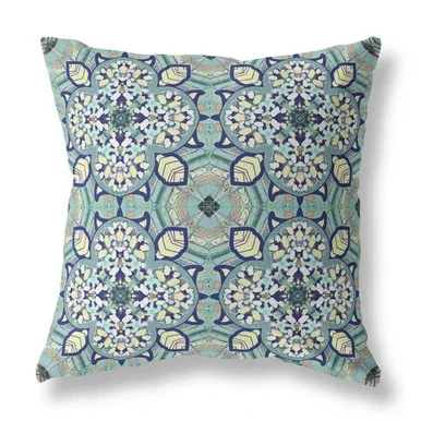 Amrita Sen Broadcloth Zippered Pillow With Muted Green CAPL542BrCDS-ZP-26×26