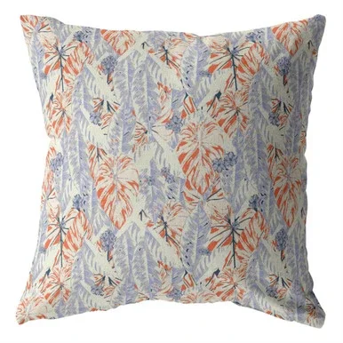 Amrita Sen Broadcloth Zippered Pillow With Orange Finish CAPL106BrCDS-ZP-18×18