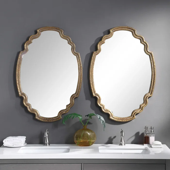 Ariane Gold Oval Mirror