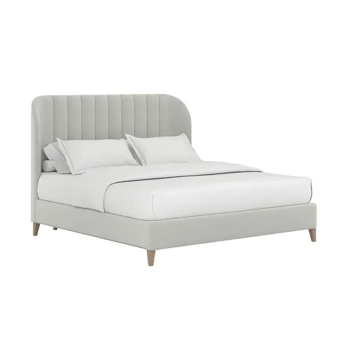 ART Furniture – Grant Queen Pillow Track Upholstered Bed in Snow – 413125-2743H5