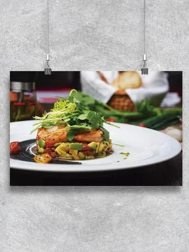 Avocado Salad With Shrimp Poster -Image by Shutterstock