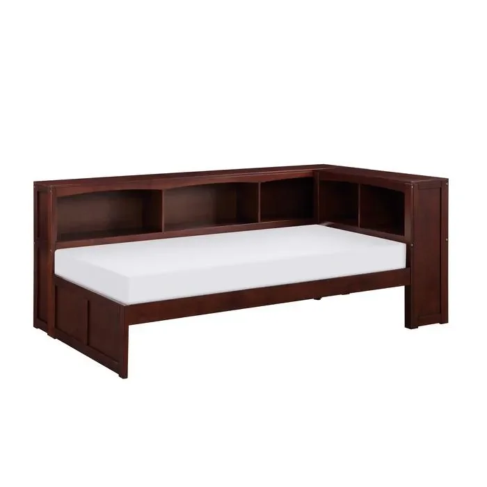 B2013BCDC-1BC – (3) Twin Bookcase Corner Bed