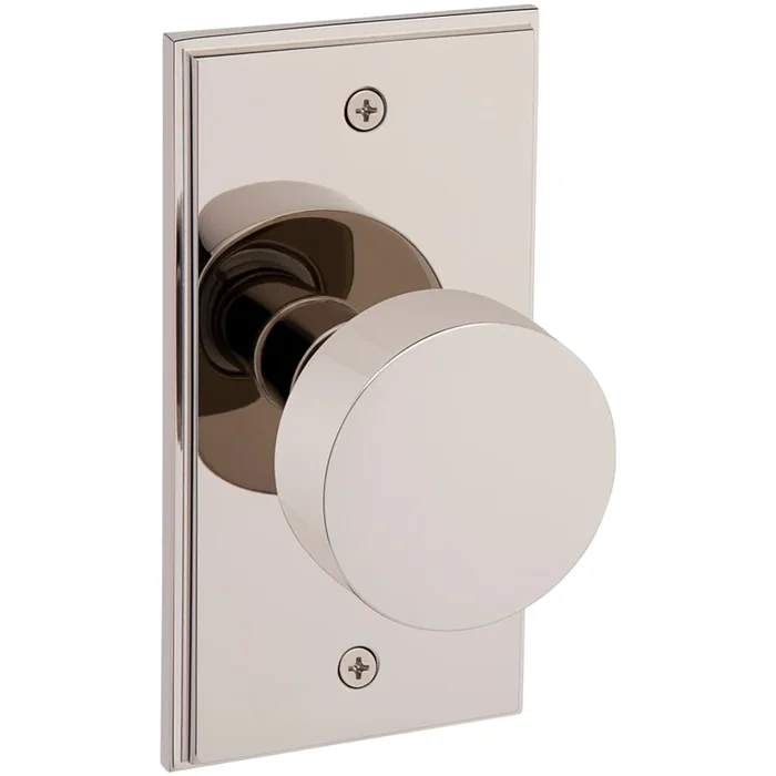 Baldwin 5055 Passage Door Knob Set with R053 Rose from the Estate Collection