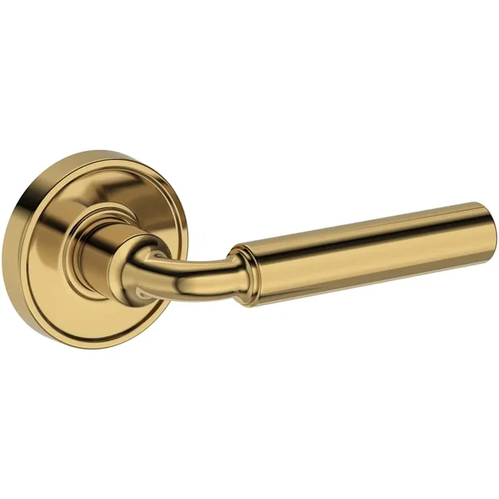Baldwin La Conner Non-Turning One-Sided Dummy Door Lever with Recessed Round Rose from the Reserve Collection