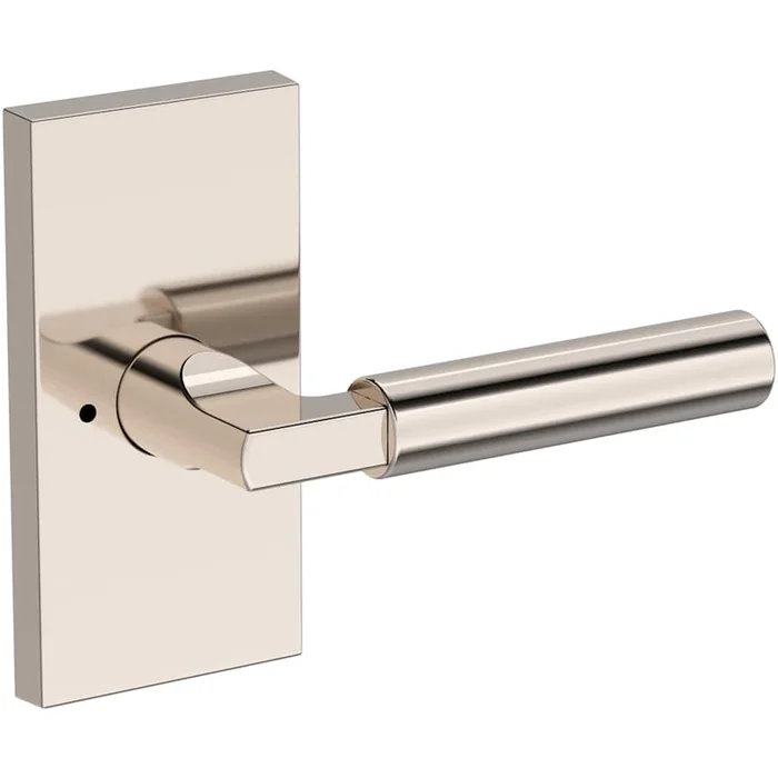 Baldwin Lake Forest Privacy Door Lever Set with Contemporary 5″ Rose from the Reserve Collection