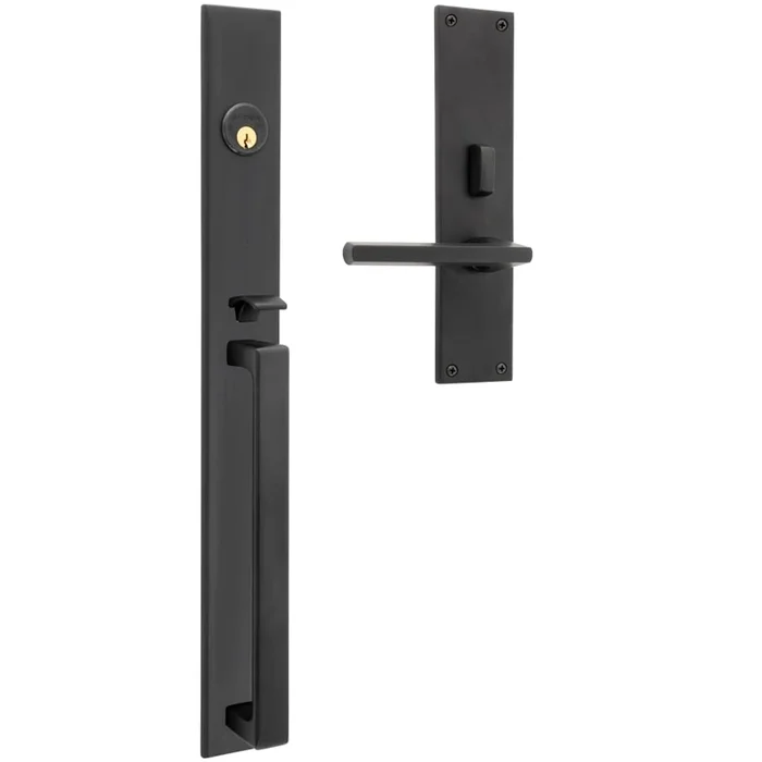 Baldwin Minneapolis Right Handed Full Plate Single Cylinder Keyed Entry Mortise Handleset Trim from the Estate Collection