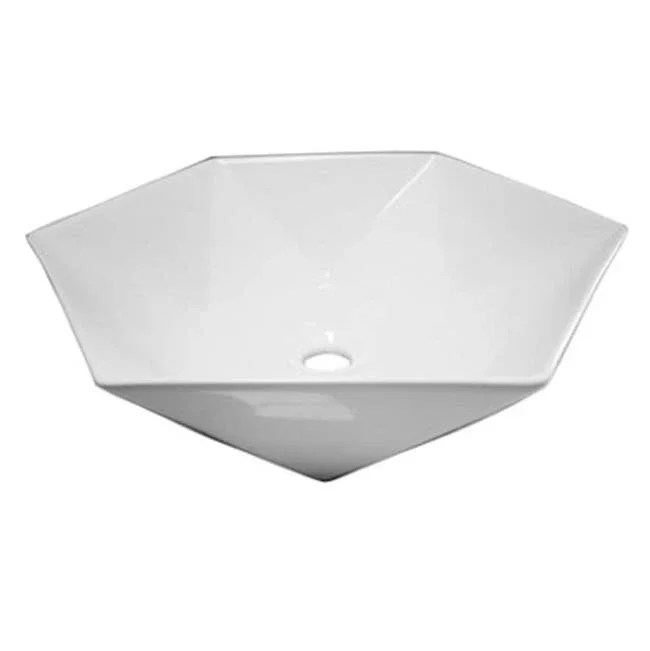 Barclay Angie 21” Hexagon Basin, White
