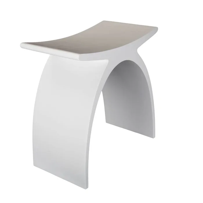 Barclay BARstone Shower Stool, Matte white