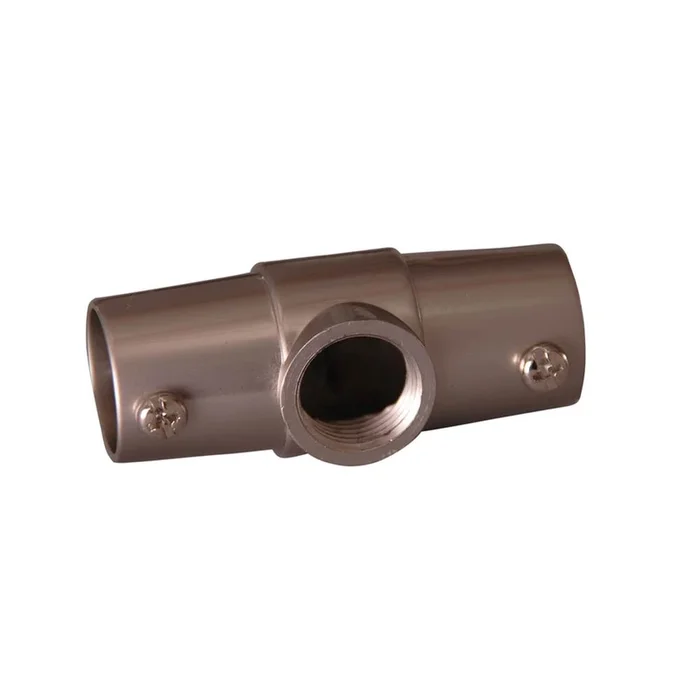 Barclay Ceiling Tee for 4150 Rod, Satin Nickel