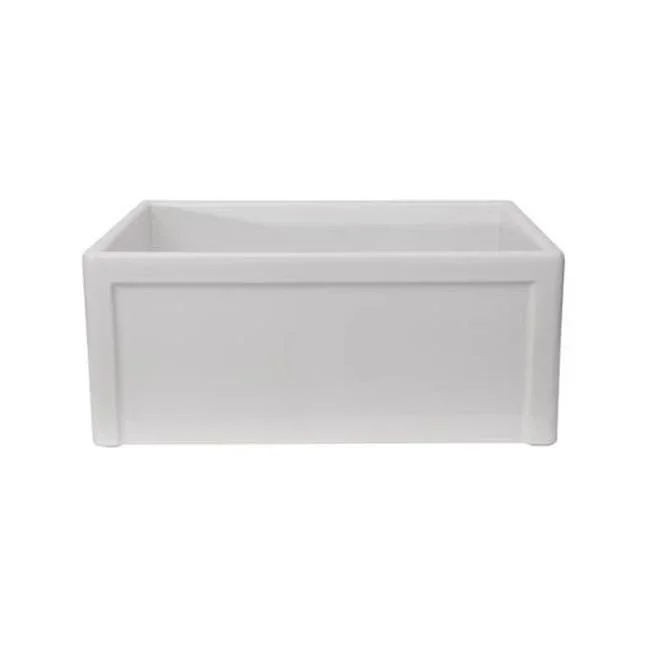 Barclay Chapman 33” Fireclay Single Bowl,Center Drain, White