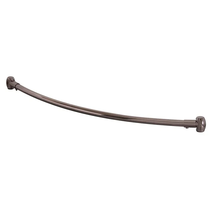 Barclay Curved 48” Shower Rod w/Flange Brushed Nickel