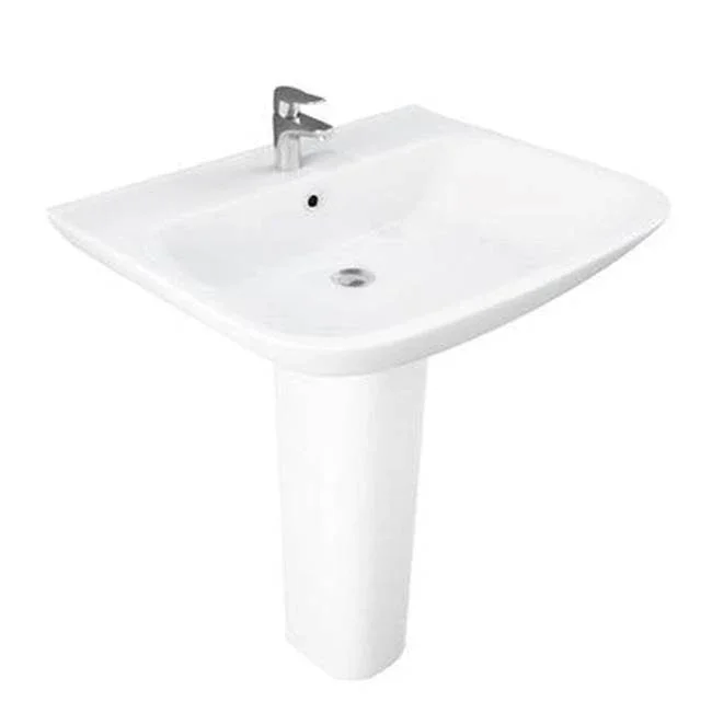 Barclay Eden 650 Pedestal Lavatory 4” Centerset, White