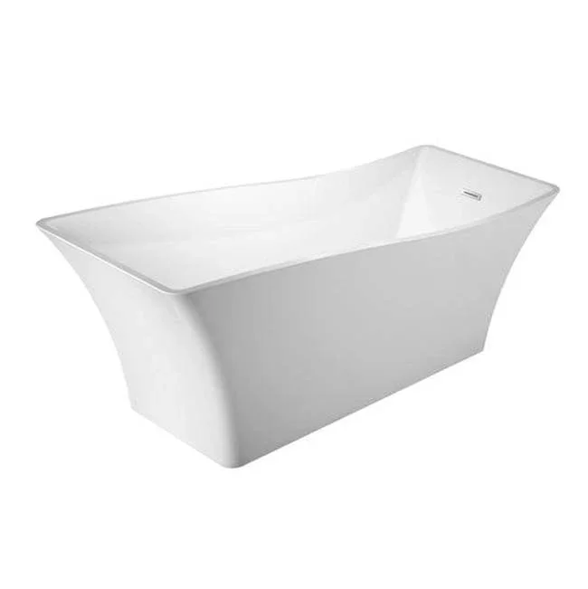Barclay Melanie Acrylic Slipper Tub WH 68”, w/Internal Drain Pipe, MB