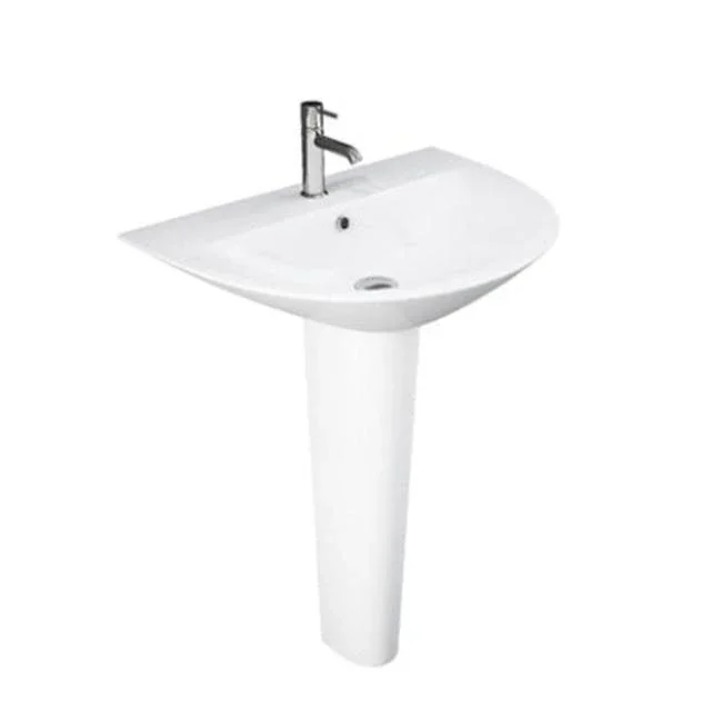 Barclay Morning 550 Pedestal Lavatory WHITE, 4” Center Set